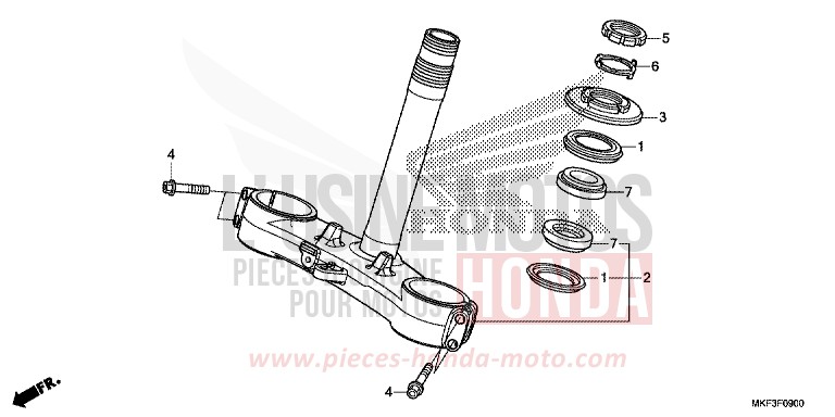 LENKSCHAFT von CBR1000RR „Fireblade“ MAT BALLISTIC BLACK METALLIC (NHA86) von 2017